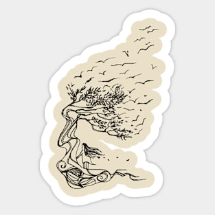 What the wind, takes Sticker